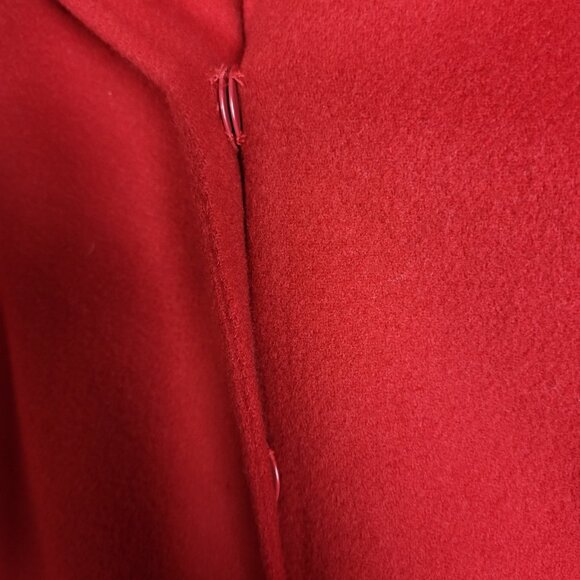 Talbots Jacket Women's 8 Red Wool Blend Snap Front Short Career Office - Picture 4 of 9